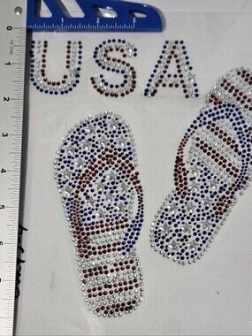 Patriotic Flip Flop Transfer On Your Favorite Color Tee